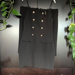 Off-the-shoulder Black Dress